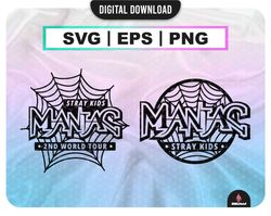 Maniac svg , Kpop Star PNG , Stray Kids printable decal , Vector files for Cricut