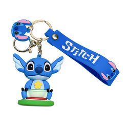 Cartoon Lilo and Stitch PVC Keychains Kawaii Stitch Anime Figure Doll Pendant Keyrings Fashion Disney Key Chain