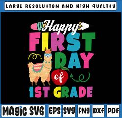 Happy First Day Of 1st Grade svg, First Grade svg, School svg, Back to School svg, 1st Grade svg, dxf, Print Cut File, C