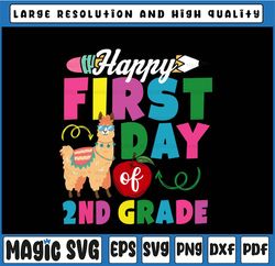 Happy First Day Of  2nd Grade svg, Second Grade svg, School svg, Back to School svg, 2nd Grade svg, dxf, Print Cut File,