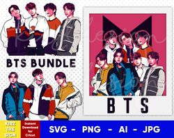 BTS Bundle Svg, Png, Ai, Jpg , Digital Download File