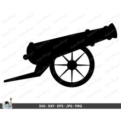 Cannon SVG  Clip Art Cut File Silhouette dxf eps png jpg  Instant Digital Download