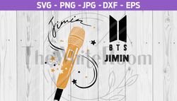 BTS Jimin SVG - BTS cut file - Bts microphone - Bangtan - Instant download, digital file, png, eps, dxf