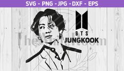 BTS Jungkook SVG - BTS cut file - Bangtan - Instant download - digital file, png, eps, dxf
