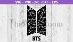 BTS Logo SVG - BTS cut file - Bangtan - Instant download, digital file, png, eps, dxf