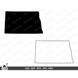 North Dakota SVG  State Clip Art Cut File Silhouette dxf eps png jpg  Instant Digital Download