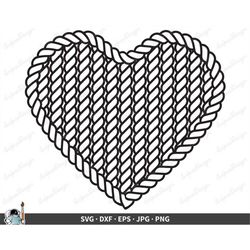 Knit Heart SVG  Knitting Clip Art Cut File Silhouette dxf eps png jpg  Instant Digital Download
