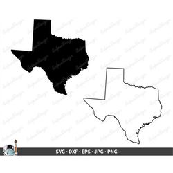 Texas SVG  State Clip Art Cut File Silhouette dxf eps png jpg  Instant Digital Download