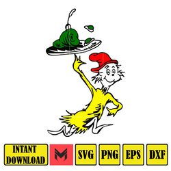 Dr.Suess Svg, Dxf, Png, Dr.Suess book Png, Dr. Suess Png, Sublimation, Cat in the Hat cricut, Instant Download (11)