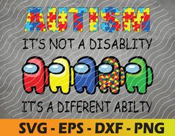Autism Svg| Among Us Autism svg| Autism Puzzle Svg| Autism Awareness Svg svg, png, eps, download file