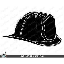 Fireman Hat SVG  Clip Art Cut File Silhouette dxf eps png jpg  Instant Digital Download