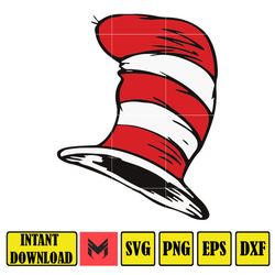 Dr.Suess Svg, Dxf, Png, Dr.Suess book Png, Dr. Suess Png, Sublimation, Cat in the Hat cricut, Instant Download (71)