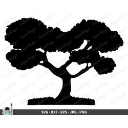 Big Tree SVG  Clip Art Cut File Silhouette dxf eps png jpg  Instant Digital Download