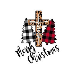 Merry Christmas Jesus Svg, Christmas Svg, Merry Christmas Tree Svg, Merry Christmas Svg, Pinetree Svg, Leopard Cross Svg