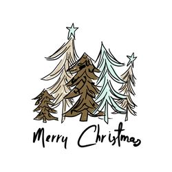Merry Christmas Trees Svg, Christmas Svg, Pinetree Svg, Tree Svg, Drawing Pinetree Svg, Star Svg, Merry Christmas Svg, C