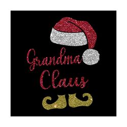 Grandma Claus Svg, Christmas Svg, Grandma Svg, Santa Hat Svg, Santa Shoes Svg, Merry Christmas Svg, Christmas Party Svg,
