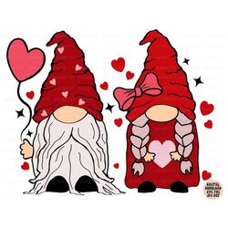 Valentine's Day Gnomes Svg, Png, Jpg, Dxf, Gnomes Svg, Gnome Cut File, Gnome Couple, Valentines Gnome Svg, Girl Gnome, S