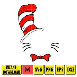 Dr.Suess Svg, Dxf, Png, Dr.Suess book Png, Dr. Suess Png, Sublimation, Cat in the Hat cricut, Instant Download (131)