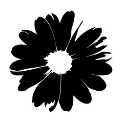 Flower Daisy Svg, Flower Svg, Black Daisy Svg, Black Flower Svg, Wildflowers Svg, Birthday Gift Svg, Gift For Girl Svg,