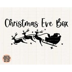 christmas eve box svg, png, jpg, dxf, christmas eve crate svg, christmas eve box cut file, christmas eve svg, christmas,