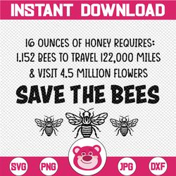 16 Ounces Of Honey Requires Save The Bees svg, Funny Animal Insect Bee Lovers, SVG PNG Dxf Eps Cricut File Silhouette