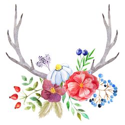 Boho Rustic Composition Perfect For Floral Svg, Flower Svg, Horns Deer Svg, Flowers Svg, Floral Svg, Boho Rustic Svg, Bi