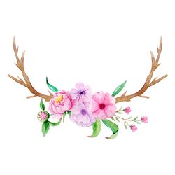 Boho Rustic Composition Perfect For Floral Svg, Flower Svg, Floral Svg, Boho Rustic Svg, Horns Deer Svg, Flowers Svg, Bi