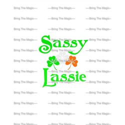 St. Patrick's Day, St. Patty's Day, Women's, girls, tshirt design, Sassy Lassie, matching tshirts, Irish flag, Irish col