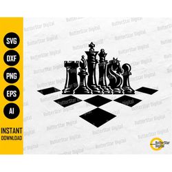 Chess Game SVG | Chess Board SVG | Chess Player T-Shirt Decal Sticker Decor | Cricut Cut File Cuttable Clipart Vector Di