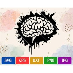 Brain SVG | High-Quality Vector Cut file for Cricut | svg - eps - dxf - png - jpg | Silhouette Cameo | Cricut Explore