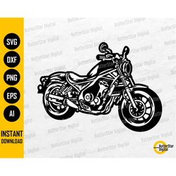Motorcycle SVG | Motor Bike SVG | Chopper SVG | Motorbike Biker Rider Riding | Cutting Files Printable Clipart Vector Di