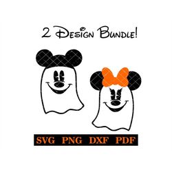 Halloween Ghost, His and Hers, 2 Design Bundle!  svg-png-pdf-dxf