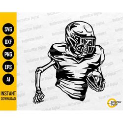 Skeleton Football Player SVG | Football SVG | Skull Sport Tackle Touchdown Hut | Cutting File Cuttable Clipart Vector Di