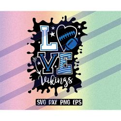 Love Vikings Football instant download cricut cutfile PNG svg dxf eps vector file logo