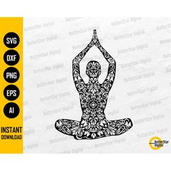 Yoga Mandala SVG | Namaste SVG | Meditation SVG | Yoga T-Shirt Decal Vinyl Graphics | Cricut Cuttable Clip Art Vector Di