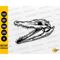 Alligator Skull SVG | Crocodile SVG | Animal Vinyl Decals Shirt Graphics | Cricut Cut File Silhouette Clipart Vector Dig