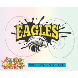 Eagles cutfile download svg dxf png eps School spirit Cheer football baseball Basketball logo