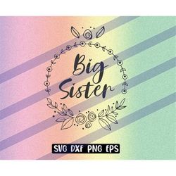 big sister WREATH svg dxf png eps