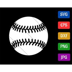 Baseball SVG | Black and White Vector Cut file for Cricut | svg - eps - dxf - png - jpg | Cricut Explore | Silhouette Ca