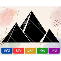 Pyramids | svg - eps - dxf - png - jpg | Cricut Explore | Silhouette Cameo | High-Quality Vector Cut file for Cricut