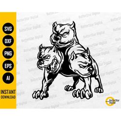 Cerberus SVG | Mythical Creature SVG | Three Headed Dog SVG | Cricut Cutting File Silhouette Cuttable Clip Art Vector Di