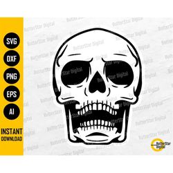 Simple Skull SVG | Skeleton SVG | Gothic Halloween Decal Shirt Graphics Vinyl | Cutting File Printable Clipart Vector Di