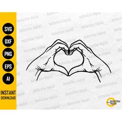 heart hand sign svg | love tattoo decal symbol t-shirt sticker graphic | cricut cutting file printable clipart vector di
