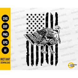 US Wild Turkey SVG | USA Flag Turkey Hunter Svg | American Spring Hunting Season | Cricut Cutting File Clipart Vector Di