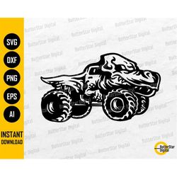 Dino Monster Truck SVG | Muscle Car SVG | Car Decals Wall Art T-Shirt | Cricut Cutting File Silhouette Clipart Vector Di