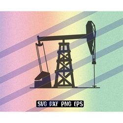 Oil svg dxf png eps svg cutfile Derrick pump drill oil drilling oil rig svg download vector file