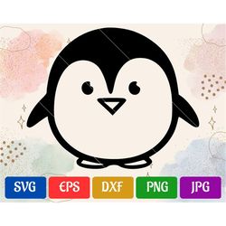 Penguin | svg - eps - dxf - png - jpg | High-Quality Vector | Silhouette Cameo | Cricut Explore