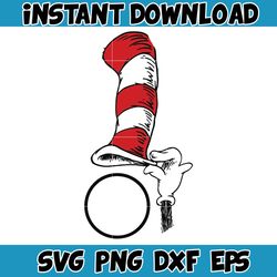 Dr.Suess Svg, Dxf, Png, Dr.Suess book Png, Dr. Suess Png, Sublimation, Cat in the Hat cricut, Instant Download (63)