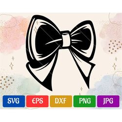 Bow SVG | Black and White Vector Cut file for Cricut | svg - eps - dxf - png - jpg | Cricut Explore | Silhouette Cameo