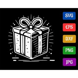 Present | svg - eps - dxf - png - jpg | Cricut Explore | Silhouette Cameo | High-Quality Vector Cut file for Cricut